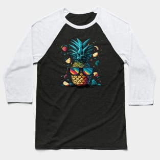 Funny Pineapple Gift Retro Vintage Funny Beach Summer Baseball T-Shirt